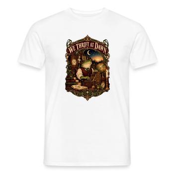 Wir kaufen Secondhand bei Dawn Frosch Antiquitäten-Secondhand-Shopping - Männer T-Shirt - Weiß - Vorne - AI Model Male 178 dark (178cm)