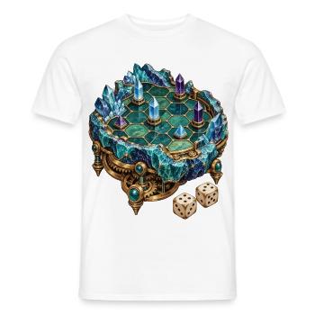 Bergwerkskristall als mechanisches Spielbrett - Männer T-Shirt - Weiß - Vorne - AI Model Male 178 dark (178cm)
