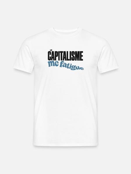 Kapitalismus macht mich müde - Männer T-Shirt - Weiß