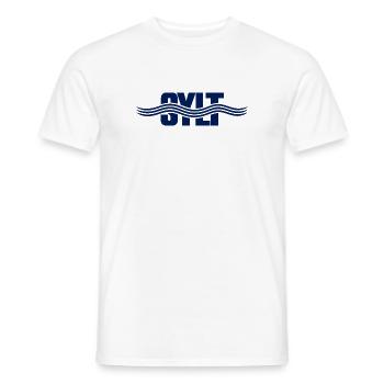 SYLT – Wind, Weite, Wellen - Männer T-Shirt - Weiß - Vorne - AI Model Male 178 dark (178cm)