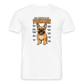 Witziges Französische Bulldogge Hund Frenchie - Männer T-Shirt - Weiß - Vorne - AI Model Male 178 dark (178cm)