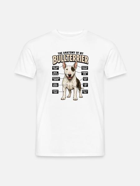 Lustiges Hundetraining Bullterrier Hundebesitzer - Männer T-Shirt - Weiß
