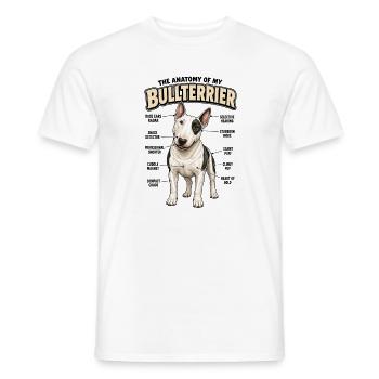 Lustiges Bullterrier Anatomie Hundebesitzer Spruch - Männer T-Shirt - Weiß - Vorne - AI Model Male 178 dark (178cm)