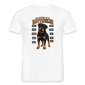 Rottweiler T Hundehalter Gassi Bekleidung Rotti  - Männer T-Shirt - Weiß - Vorne - AI Model Male 178 dark (178cm)
