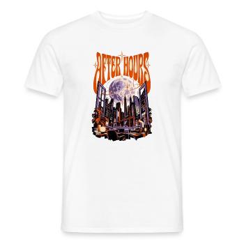 Heldennacht über Skyline - Männer T-Shirt - Weiß - Vorne - AI Model Male 178 dark (178cm)