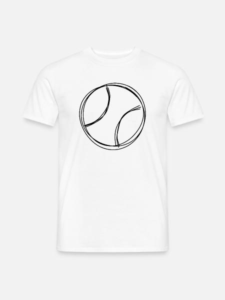 Tennisball handgezeichnet - Männer T-Shirt - Weiß