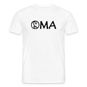 Oma mit Yin und Yang – Schwarz - Männer T-Shirt - Weiß - Vorne - AI Model Male 178 dark (178cm)
