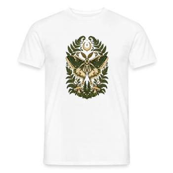 Nachtfalter mit Farn und Mond - Männer T-Shirt - Weiß - Vorne - AI Model Male 178 dark (178cm)