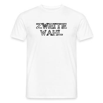 Zweite Wahl Schriftzug handgezeichnet - Männer T-Shirt - Weiß - Vorne - AI Model Male 178 dark (178cm)