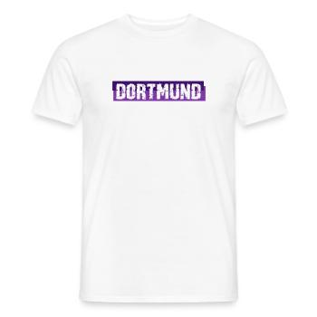 Dortmund - Grunge - Schriftzug - Deutschland - Männer T-Shirt - Weiß - Vorne - AI Model Male 178 dark (178cm)