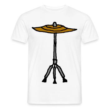 Schlagzeug Ride-Becken Crash - Männer T-Shirt - Weiß - Vorne - AI Model Male 178 dark (178cm)