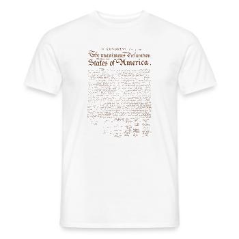 US-Unabhängigkeitserklärung - Männer T-Shirt - Weiß - Vorne - AI Model Male 178 dark (178cm)