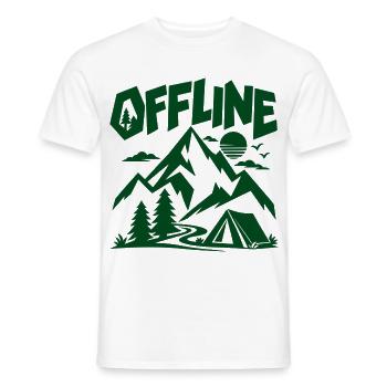 Offline – Berge Camping Wandern Natur Abenteuer - Männer T-Shirt - Weiß - Vorne - AI Model Male 178 dark (178cm)