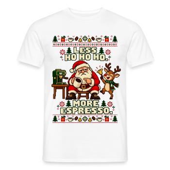 Weihnachten Espresso Kaffee Santa - Männer T-Shirt - Weiß - Vorne - AI Model Male 178 dark (178cm)
