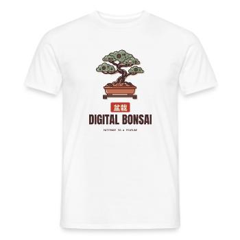 Digital Bonsai Schaltplatine Cable Tree Zen - Männer T-Shirt - Weiß - Vorne - AI Model Male 178 dark (178cm)
