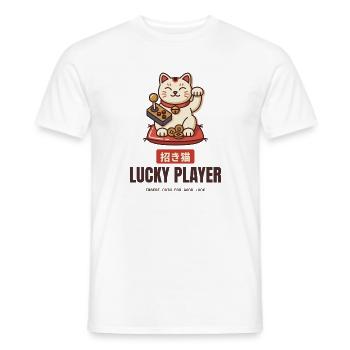Glücksspieler Maneki Neko Arcade-Joystick-Gamer - Männer T-Shirt - Weiß - Vorne - AI Model Male 178 dark (178cm)