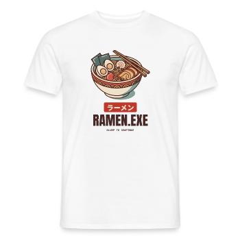 Ramen EXE Nudelschalen-Programmierer Japanisch - Männer T-Shirt - Weiß - Vorne - AI Model Male 178 dark (178cm)
