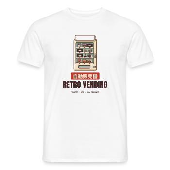 Retro-Verkaufsautomaten-Diskettekassette Japan - Männer T-Shirt - Weiß - Vorne - AI Model Male 178 dark (178cm)