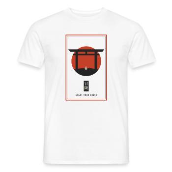Torii Gate: Start deine Quest Pixel Hero - Männer T-Shirt - Weiß - Vorne - AI Model Male 178 dark (178cm)