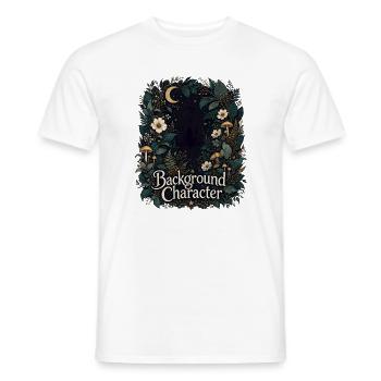 Mondnacht Waldsilhouette mit Flora - Männer T-Shirt - Weiß - Vorne - AI Model Male 178 dark (178cm)