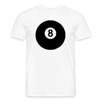 Billardkugel Billard Geschenk - Männer T-Shirt - Weiß - Vorne - AI Model Male 178 dark (178cm)