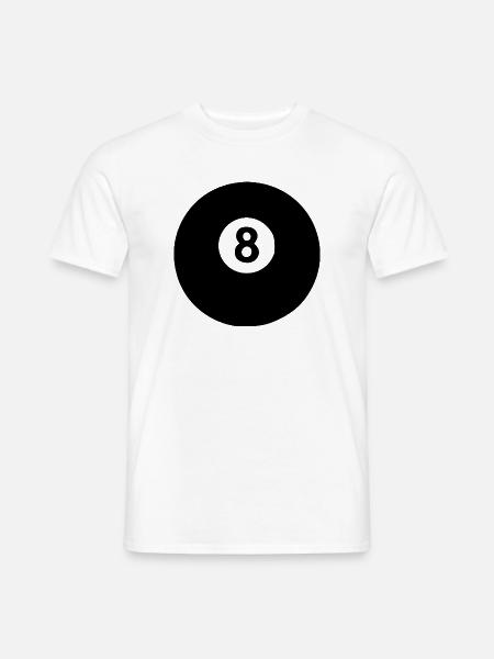 Billardkugel Billard Geschenk - Männer T-Shirt - Weiß