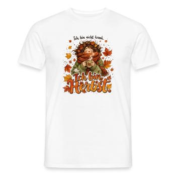 Ich bin Herbst – Kuschelige Herbstkunst - Männer T-Shirt - Weiß - Vorne - AI Model Male 178 dark (178cm)