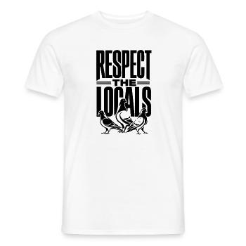 Respect the Locals - Männer T-Shirt - Weiß - Vorne - AI Model Male 178 dark (178cm)
