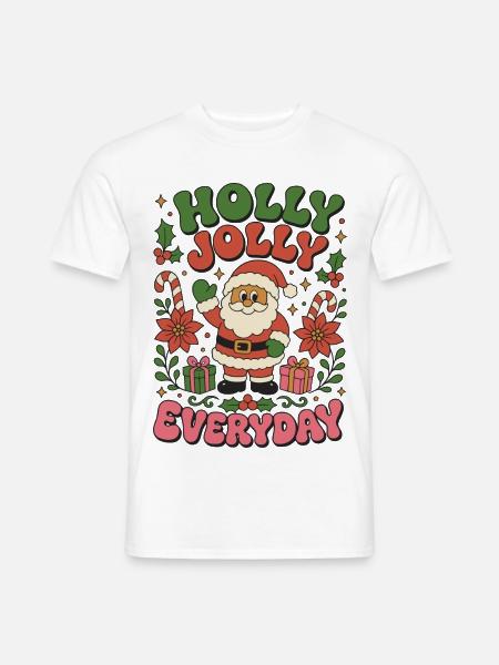Holly Jolly Everyday - Männer T-Shirt - Weiß