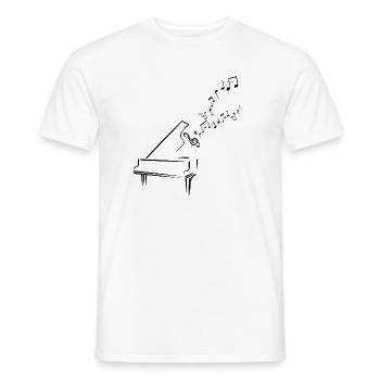 Musiknoten Musik Musiker Notenschlüssel Noten - Männer T-Shirt - Weiß - Vorne - AI Model Male 178 dark (178cm)