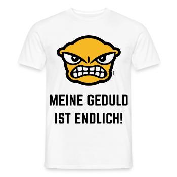 Meine Geduld Ist Endlich! (Emoticon / POS 3C Gold) - Männer T-Shirt - Weiß - Vorne - AI Model Male 178 dark (178cm)