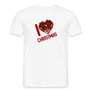 I Love Christmas - Herz voller Weihnachtszauber - Männer T-Shirt - Weiß - Vorne - AI Model Male 178 dark (178cm)