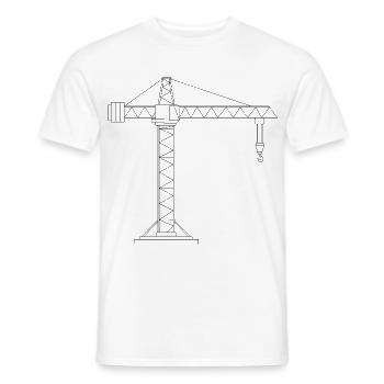 Moderner Baukran - Männer T-Shirt - Weiß - Vorne - AI Model Male 178 dark (178cm)