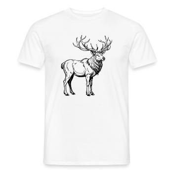Elchhorn - Männer T-Shirt - Weiß - Vorne - AI Model Male 178 dark (178cm)