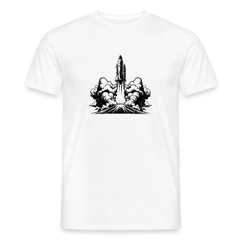 Raketenstart - Männer T-Shirt - Weiß - Vorne - AI Model Male 178 dark (178cm)