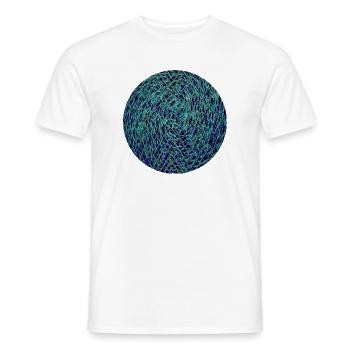 Neon Kaleidoskop Geometrie - Männer T-Shirt - Weiß - Vorne - AI Model Male 178 dark (178cm)