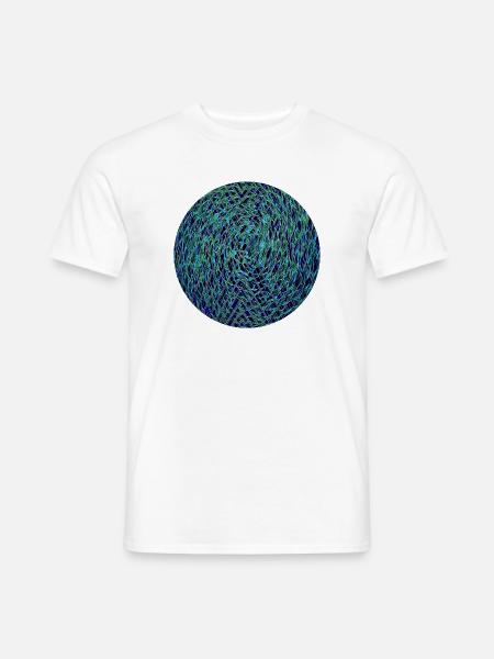 Neon Kaleidoskop Geometrie - Männer T-Shirt - Weiß