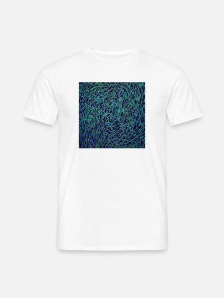 Kaleido Neon Muster - Männer T-Shirt - Weiß