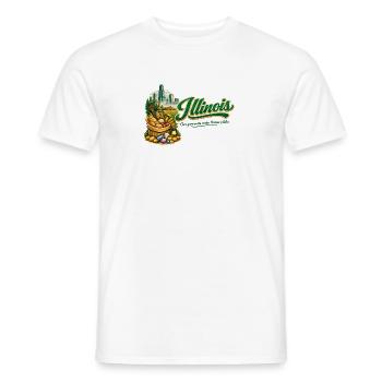 Illinois Retro Vintage Chicago Skyline Jazz Design - Männer T-Shirt - Weiß - Vorne - AI Model Male 178 dark (178cm)