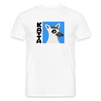 Katta Lemuren Design - Männer T-Shirt - Weiß - Vorne - AI Model Male 178 dark (178cm)