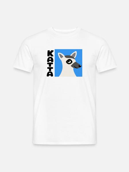 Katta Lemuren Design - Männer T-Shirt - Weiß