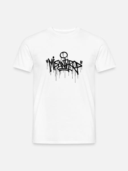 Misanthrop Fatcap Style black - Männer T-Shirt - Weiß