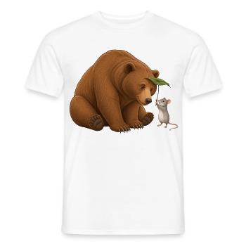 Bär und Maus - Männer T-Shirt - Weiß - Vorne - AI Model Male 178 dark (178cm)