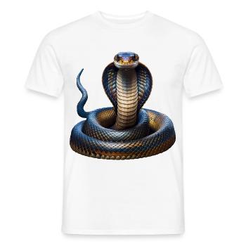 Schlange Indien - Männer T-Shirt - Weiß - Vorne - AI Model Male 178 dark (178cm)