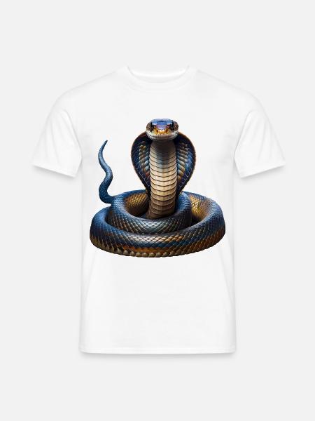 Schlange Indien - Männer T-Shirt - Weiß