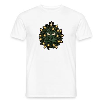 Mürrische Lichterkette Kabel Wirrwarr Comic Shirt - Männer T-Shirt - Weiß - Vorne - AI Model Male 178 dark (178cm)