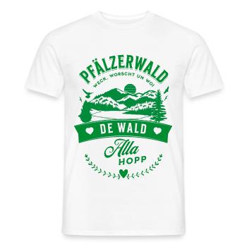 Pfälzerwald Weck Worscht Un Woi De Wald Alla Hopp  - Männer T-Shirt - Weiß - Vorne - AI Model Male 178 dark (178cm)