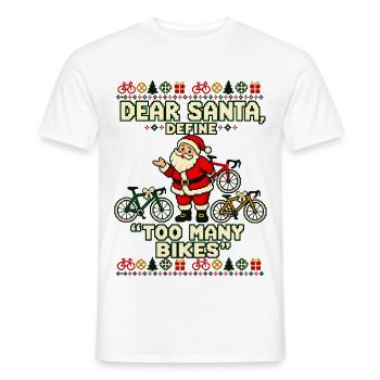 Weihnachten Rennrad Fahrrad Humor - Männer T-Shirt - Weiß - Vorne - AI Model Male 178 dark (178cm)