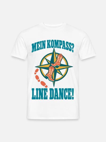 Mein Kompass Line Dance - Männer T-Shirt - Weiß