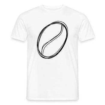 Kaffeebohne handgezeichnet - Männer T-Shirt - Weiß - Vorne - AI Model Male 178 dark (178cm)